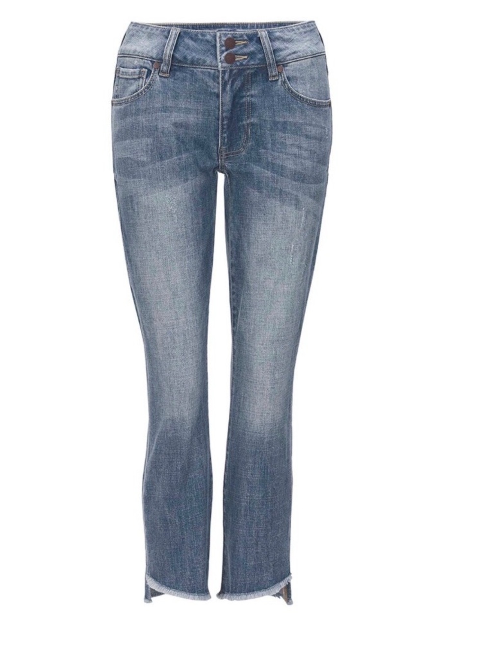 Cabi High Low Crop Denim Jeans Size 10